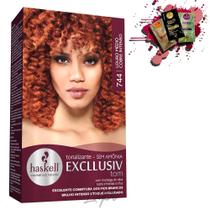 Tonalizante 744 Haskell Excllusiv Tom Louro Medio Cobre Intenso