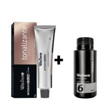 Tonalizante 9.01 Ice Milk + água oxigenada 6 volumes 90ml Vita Derm Tonalizante 9.01 Ice Milk + água oxigenada 6 volumes 90ml Vita Derm