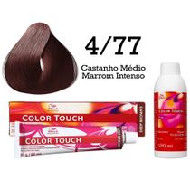 Tonalizante Color Touch 4/77 Castanho Médio Marrom Intenso + Emulsão Ox Wella Professionals Tonalizante Color Touch 4/77 Castanho Médio Marrom Intenso + Emulsão Ox Wella Professionals