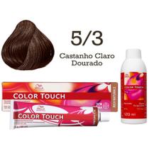 Tonalizante Color Touch 5/3 Castanho Claro Dourado + Emulsão Ox Wella Professionals
