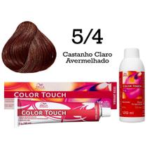 Tonalizante Color Touch 5/4 Castanho Claro Avermelhado + Ox Wella