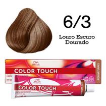 Tonalizante Color Touch 6/3 Louro Escuro Dourado + Emulsão Ox Wella Professionals