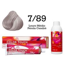 Tonalizante Color Touch 7/89 Louro Médio Pérola Cendré + Ox Wella