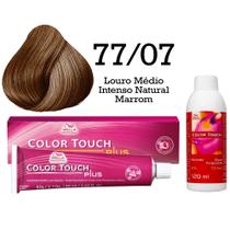 Tonalizante Color Touch 77/07 Louro Médio Intenso Natural Marrom + Emulsão Ox Wella Professionals