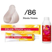 Tonalizante Color Touch /86 Pérola Violeta + Emulsão Ox Wella Professionals