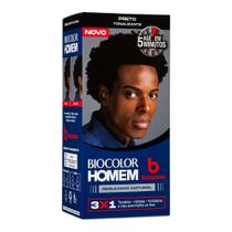 Tonalizante de Cabelo Masculino Bozzano Biocolor Homem Preto