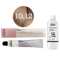 Tonalizante Dia Light 10.12 Louro Claríssimo Cendré Irisado Milkshake + Revelador 15 L'Oréal Professionnel