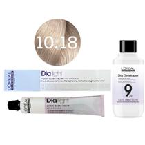 Tonalizante Dia Light 10.18 Milkshake Louro Claríssimo Cendré Moca + Revelador 9 L'Oréal Professionnel