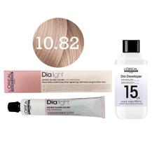 Tonalizante Dia Light 10.82 Milkshake Louro Claríssimo Moca Irisado + Revelador 15 L'Oréal Professionnel