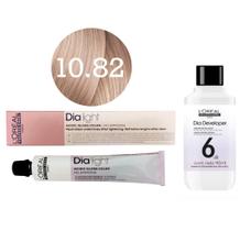 Tonalizante Dia Light 10.82 Milkshake Louro Claríssimo Moca Irisado + Revelador 6 L'Oréal Professionnel