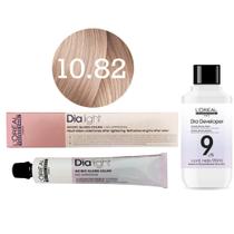 Tonalizante Dia Light 10.82 Milkshake Louro Claríssimo Moca Irisado + Revelador 9 L'Oréal Professionnel