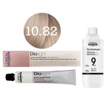 Tonalizante Dia Light 10.82 Milkshake Louro Claríssimo Moca Irisado + Revelador 9 L'Oréal Professionnel