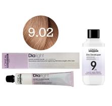 Tonalizante Dia Light 9.02 Louro Muito Claro Natural Irisado Milkshake + Revelador 9 L'Oréal Professionnel