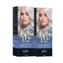 Tonalizante Keraton Ice Cinza Platinado 100g Kert 2 Unidades