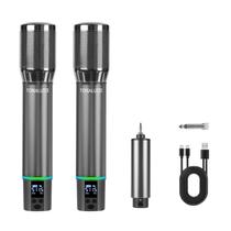 TONALUXE Microfones Sem Fio, Sistema Profissional de Microfone Recarregável para Karaokê, Microfones Portáteis de Metal Total com Canal Duplo UHF e Alcance de 80 m para Canto, Fala, Reuniões, Eventos, Igreja e Casamento TONALUXE Microfones Sem Fio, Sistema Profissional de Microfone Recarregável para Karaokê, Microfones Portáteis de Metal Total com Canal Duplo UHF e Alcance de 80 m para Canto, Fala, Reuniões, Eventos, Igreja e Casamento