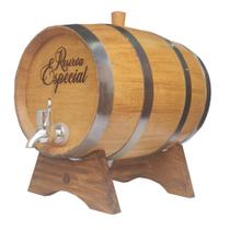 Tonel/barril De Carvalho P/ Cachaça 3 L Torneira Luxo Cromo