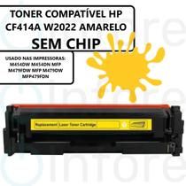 Toner Cf414a W2022 414a Amarelo p/ M454DW M454DN MFP M479FDW MFP M479DW M479FDN Sem Chip Compatível