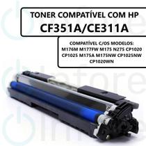 Toner Compatível 130a Cf351a CE311a Laserjet Pro M176n M177fw Ciano