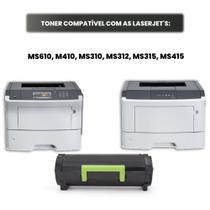 Toner Compatível 504H 50F4H00 Preto Alto Rendimento para MS310 MS410 MX310 MX511 Laser Mono
