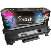 Toner compatível brother tn760 tn730 hl-l2350 hl-l2370 mfc-l2730 preto smart color 3k