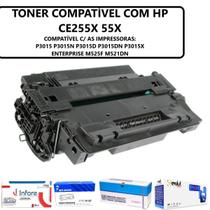 Toner Compatível Ce255x 255x 255 55x Compatível P3015 P3015n P3015dn 10k
