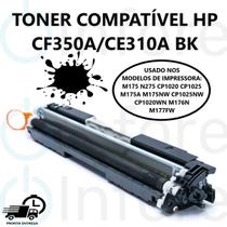 Toner Compatível CE310A CF350A 310A Preto 350A Para M176N M177FW Cp1020 Cp1025 M175 M175a M275