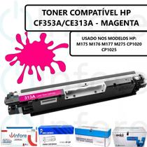 Toner Compatível CE313a Cf353a p/ M275 M175 CP1020 CP1025 M275 M175a M176N M177NW Magenta