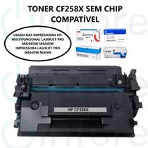 Toner Compatível com CF258X cf258 Cf258X SEM CHIP 58X Para M428fdw M404dw M428dw M404n - SEM CHIP