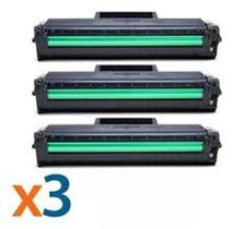 Toner mlt-d111s compatível p/ samsung m-2020 m-2070 chip atualizado kit (3 unidades)