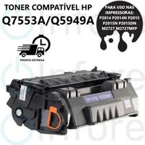 Toner Q7553A Q5949A Compatível C/ Impressora P2015 P2014 M2727 P2015N P2014N