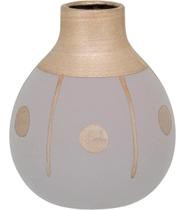 TONGASS VASO 18x15x15cm CERÂMICA CINZA