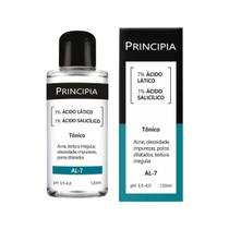 Tônico 7% Ácido Lático + 1% Ácido Salicílico Principia Skincare AL-7 com 120ml - PRINCIPIA Tônico 7% Ácido Lático + 1% Ácido Salicílico Principia Skincare AL-7 com 120ml - PRINCIPIA