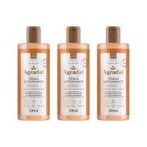 Tonico Agradal Antioxidante Natural 200Ml - Kit Com 3Un