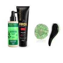Tônico Antiqueda + Máscara Força Bio Extratus +Escova/Touca