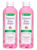 Tônico e hidratante facial Rosewater De La Cruz 236mL x2