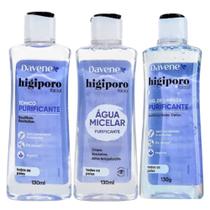 Tônico Sabonete Gel e Água Micelar Todos Tipos Pele Davene