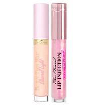 Too Faced Kit - Corretivo Líquido Born This Way Ethereal Butter Oatmeal + Gloss Labial Volumizador Lip Injection Maximum Plump Clear