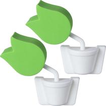 Toosunny Protetores de Porta de Espuma em Forma de Flor 2 Peças