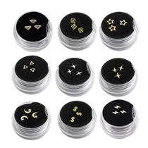 Tooth Gems JIBELL Gilding 9 caixas com formato de pentagrama triangular Tooth Gems JIBELL Gilding 9 caixas com formato de pentagrama triangular