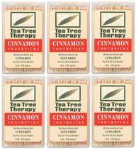 Toothpalitos, Tea Tree Therapy, canela, 600 unidades, pacote com 6
