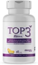 TOP 3 FEMME (linhaça, prímula, borragem, VIT E) 60 caps 1000mg Promel