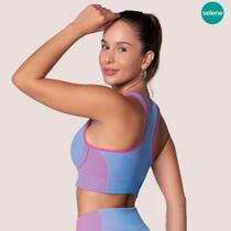 Top Academia Feminino Selene Com Microfuros Sem Costura Fit