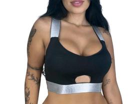 Top academia fitness com bojo removivel feminino Top academia fitness com bojo removivel feminino