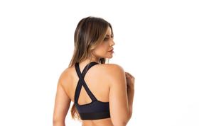 Top Academia Fitness Feminino Alças Cruzadas Sem Bojo Sustentação Treino, Dia a Dia, Exercício Funcional