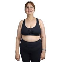 Top Academia Selene Nadador Sem Costura Plus Size Top Academia Selene Nadador Sem Costura Plus Size