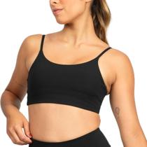 Top Adidas Essentials Suporte Leve Feminino - Preto - P Top Adidas Essentials Suporte Leve Feminino - Preto - P