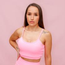 Top Alça Confort Treino Corrida Rosa Chiclete - Conforto e Estilo para Atividades Físicas Top Alça Confort Treino Corrida Rosa Chiclete - Conforto e Estilo para Atividades Físicas