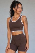 Top Alça Larga Fitness Polo Wear Marrom Top Alça Larga Fitness Polo Wear Marrom