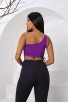 Top Alça Única- Feminino, Esportivo, Assimétrico, Casual, Treino.