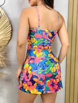 Top alçafinabásico tl floral abstrato Top alçafinabásico tl floral abstrato